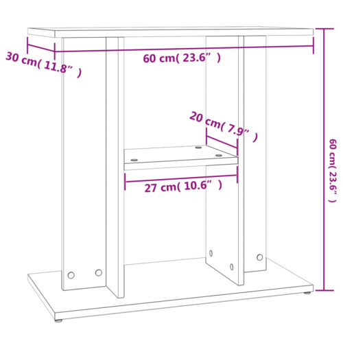 Aquarium Stand Sonoma Oak 60x30x60cm Engineered Wood - Image 8