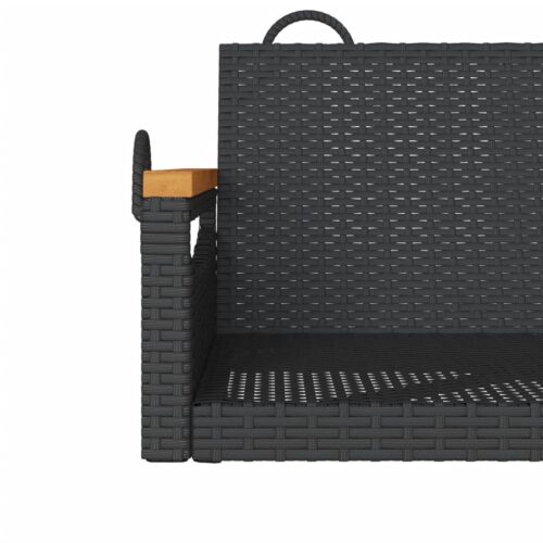 Swing Bench Black 63x62x40cm Poly Rattan - Image 8