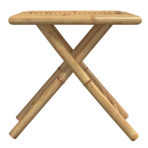 Folding Garden Table 45x45x45cm Bamboo - Image 5