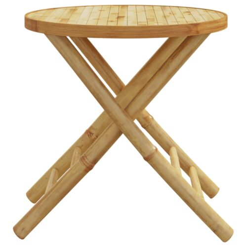 Folding Garden Table Ø45x45cm Bamboo - Image 5