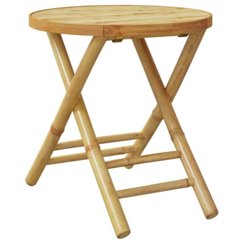 Folding Garden Table Ø45x45cm Bamboo - Image 6