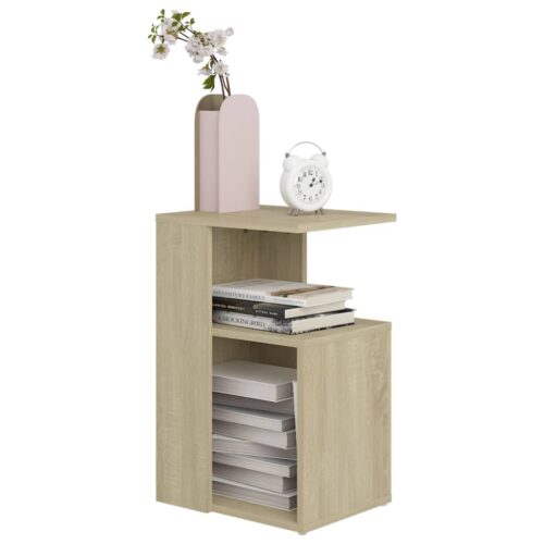 Wooden Side Table Sonoma Oak 36x30x56cm - Image 3