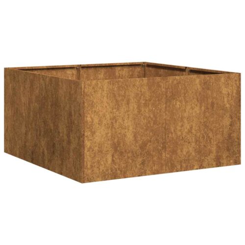 Raised Garden Bed Herbs Vegetables Box Pot Planter Rustic Weathering Steel 80x80x40cm - Image 11