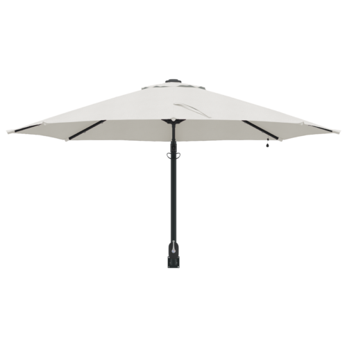LED Lights Wall Mounted Garden Umbrella Outdoor Patio Pole Cantilever Parasol Sand 248cm - Image 4