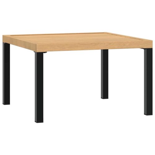 Garden Coffee Table Black 65x65x40cm Aluminium