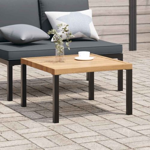 Garden Coffee Table Black 65x65x40cm Aluminium - Image 2