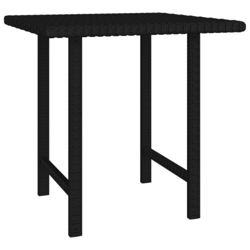 Garden Side Tables 3pcs Black Poly Rattan - Image 4