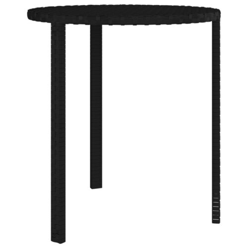 Garden Side Tables 3pcs Black Poly Rattan - Image 5