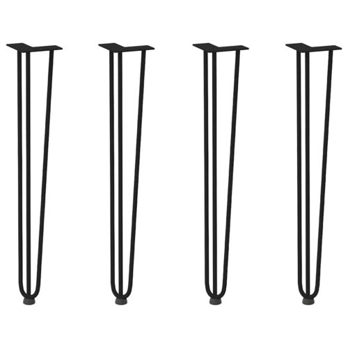 hairpin legs for console tables for Console Table 4pcs Black 72cm Solid Steel - Image 2