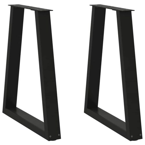 Dining Table Legs V-Shape 2pcs Black 50x(72-73)cm Steel