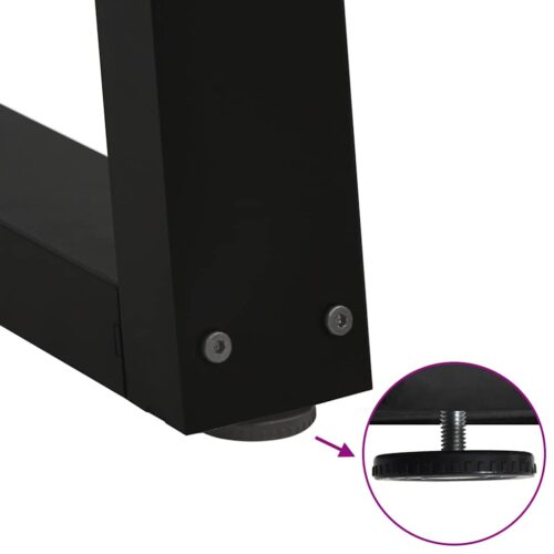 Dining Table Legs V-Shape 2pcs Black 50x(72-73)cm Steel - Image 9