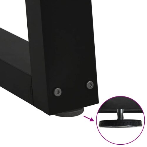 Dining Table Legs V-Shape 2pcs Black 60x(72-73)cm Steel - Image 9