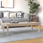 Pine Wood Coffee Table Simple Minimalist Living Room Sofa Lamp Stand 110x50x30cm