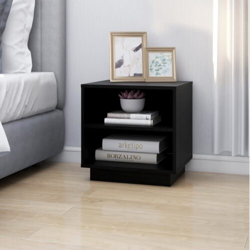 Bedside Cabinets 2pcs Black 40x34x40cm Solid Pine Wood - Image 4