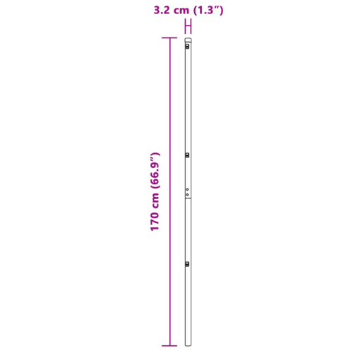 Fence Posts 7pcs Green 32mm 170cm Galvanised Steel - Image 8