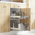 Pull-Out Wire Baskets 2pcs Silver 45cm