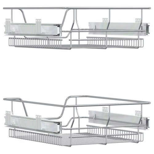 Pull-Out Wire Baskets 2pcs Silver 45cm - Image 6