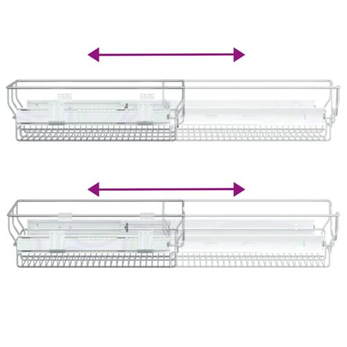 Pull-Out Wire Baskets 2pcs Silver 45cm - Image 7