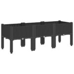 Garden Planter with Legs Black 120x40x42cm PP