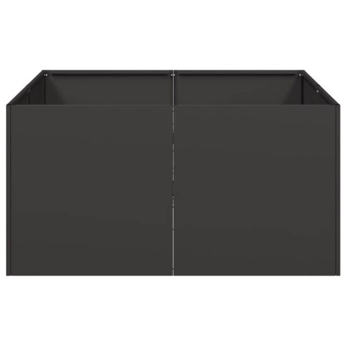 Raised Garden Bed Herbs Vegetables Box Pot Planter Cold Rolled Steel Black Black 80x80x40cm - Image 4