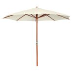 Garden Umbrella Outdoor Patio Beach Cantilever Parasol 300x258cm Sand White