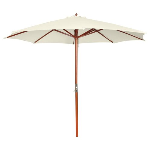 Garden Umbrella Outdoor Patio Beach Cantilever Parasol 300x258cm Sand White