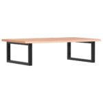 Basin Shelf Wall Mounted Steel Solid Wood Oak