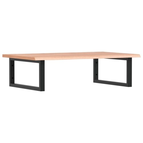 Basin Shelf Wall Mounted Steel Solid Wood Oak