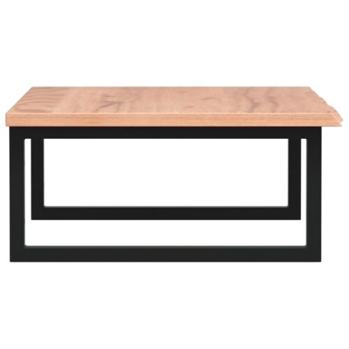 Basin Shelf Wall Mounted Steel Solid Wood Oak - Image 5