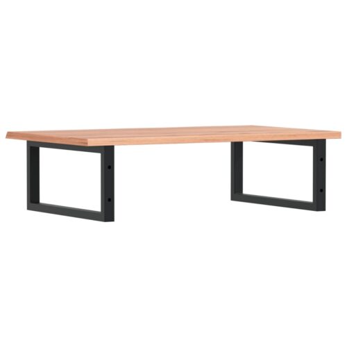Basin Shelf Wall Mounted Steel Solid Wood Oak - Image 6