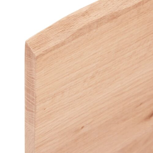 Basin Shelf Wall Mounted Steel Solid Wood Oak - Image 9