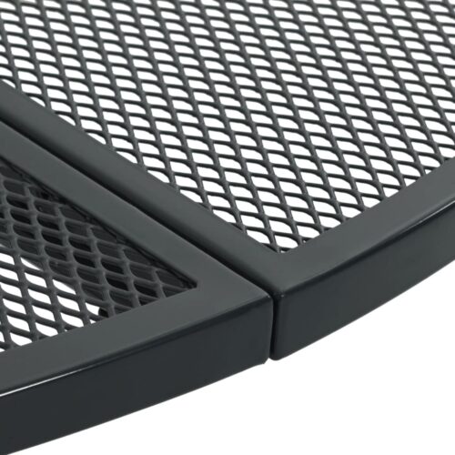 Patio Table Round Anthracite Ø80x72.5cm Powder-coated Steel - Image 5