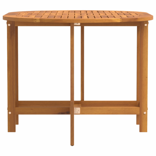 Foldable Butterfly Garden Table 110x60x72cm Solid Acacia Wood Oval - Image 6