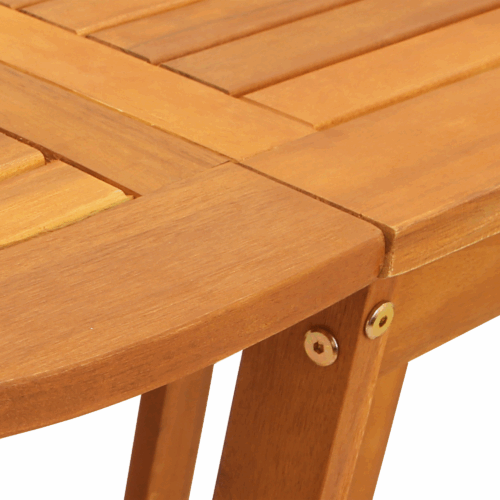 Foldable Butterfly Garden Table 110x60x72cm Solid Acacia Wood Oval - Image 9