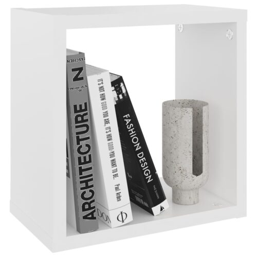 Wall Cube Shelves 6pcs White Sonoma Oak 26x15x26cm - Image 5