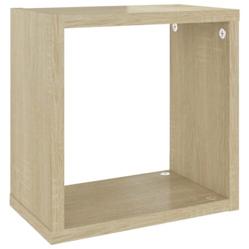 Wall Cube Shelves 6pcs White Sonoma Oak 26x15x26cm - Image 8