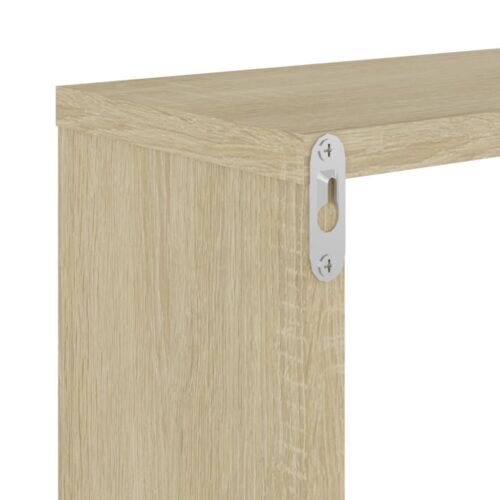 Wall Cube Shelves 6pcs White Sonoma Oak 26x15x26cm - Image 10