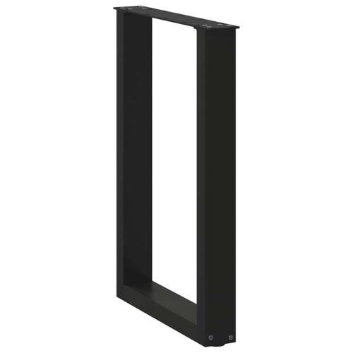 Dining Table Legs U-Shaped 2pcs Black 50x(72-73)cm Steel - Image 4