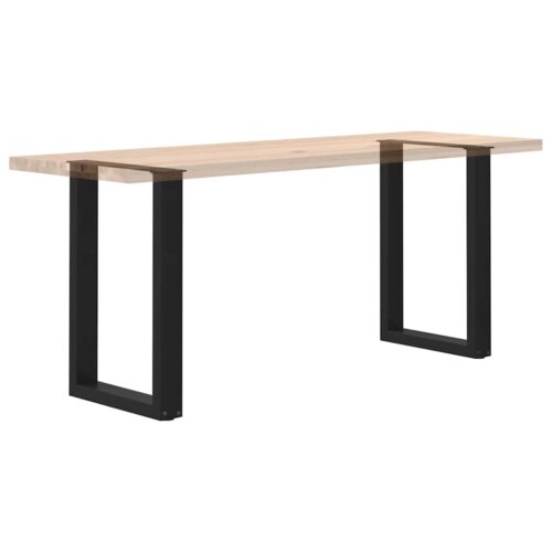Dining Table Legs U-Shaped 2pcs Black 50x(72-73)cm Steel - Image 8