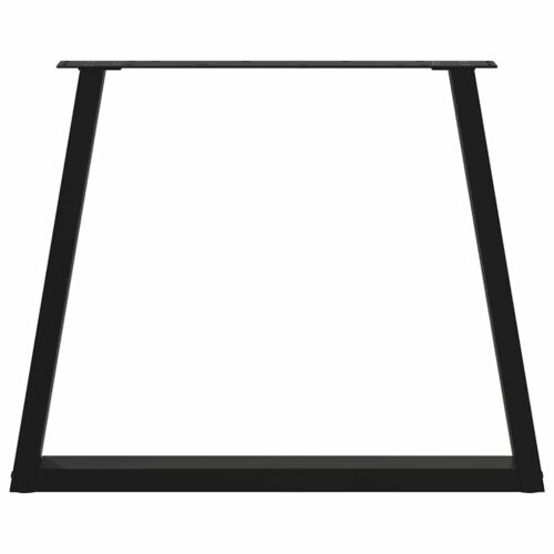 Dining Table Legs V-Shape 2pcs Black 70x(72-73.3)cm Steel - Image 5