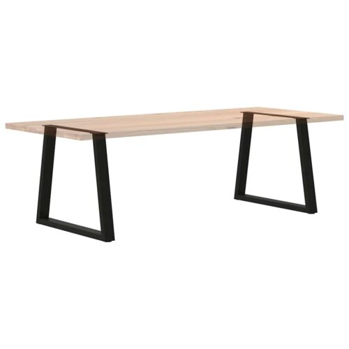 Dining Table Legs V-Shape 2pcs Black 70x(72-73.3)cm Steel - Image 8