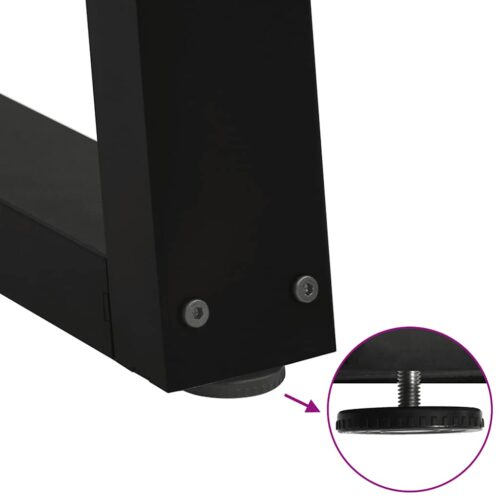 Dining Table Legs V-Shape 2pcs Black 70x(72-73.3)cm Steel - Image 9