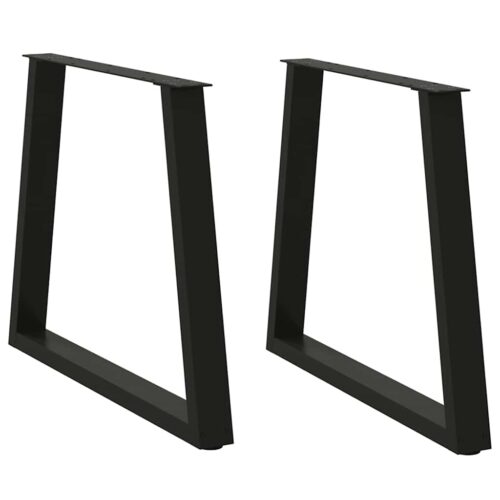 Dining Table Legs V-Shape 2pcs Black 70x(72-73.3)cm Steel - Image 11