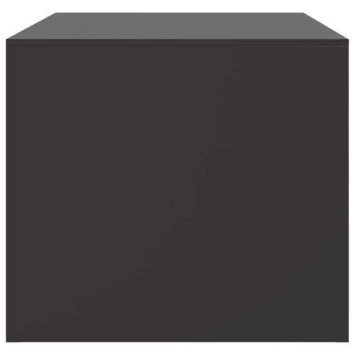 Industrial Coffee Table Steel Metal Black 67x50x44cm - Image 8