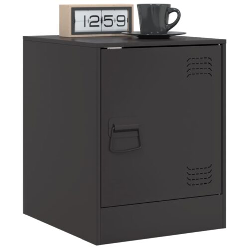 Bedside Cabinets 2pcs Black 34.5x39x44cm Steel - Image 3