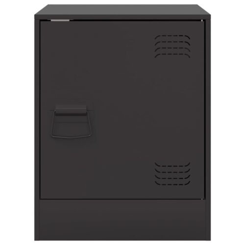 Bedside Cabinets 2pcs Black 34.5x39x44cm Steel - Image 5