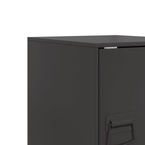 Bedside Cabinets 2pcs Black 34.5x39x44cm Steel - Image 11