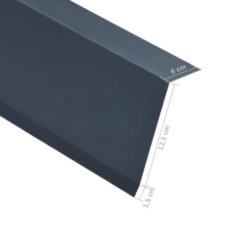 L-shape Roof Edge Plates 5pcs Aluminium Anthracite 170cm - Image 4