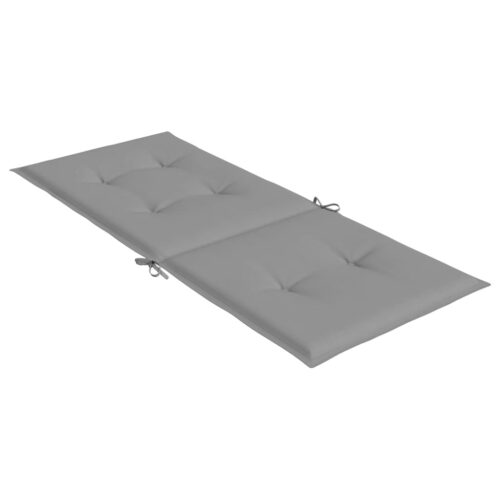 6pcs Garden Chair Cushions  Patio Highback Seat Pads Grey Fabric 120x50x3cm - Image 6