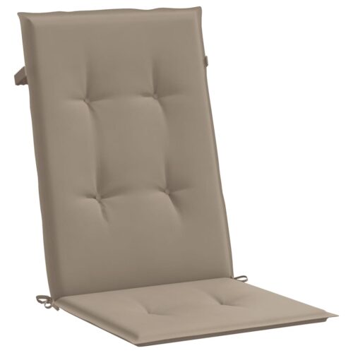 6pcs Garden Chair Cushions  Patio Highback Seat Pads Taupe Fabric 120x50x3cm - Image 5